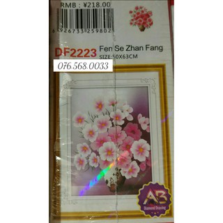 Tranh đính đá bình hoa df2223 chưa đính