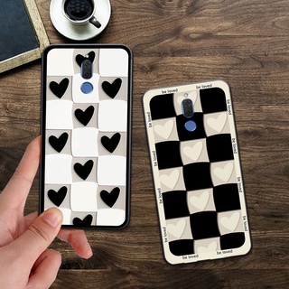 Ốp Huawei Nova 2i / nova 7i in hình trái tim caro đen trắng , hồng cute xinh xắn dễ thương