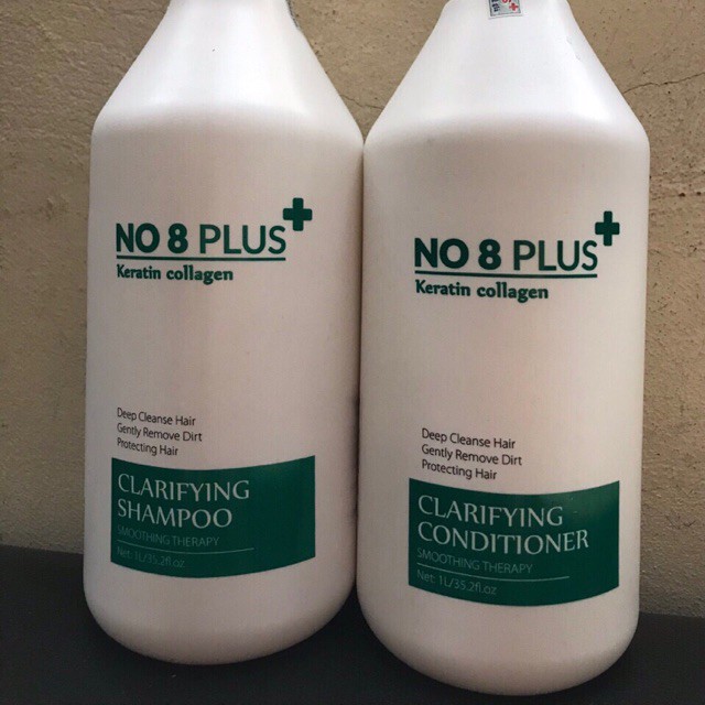 Dầu gội xả NO 8 plus siêu mềm siêu mượt phục hồi tóc chống rụng tóc dưỡng ẩm kiểm soát dầu thùa