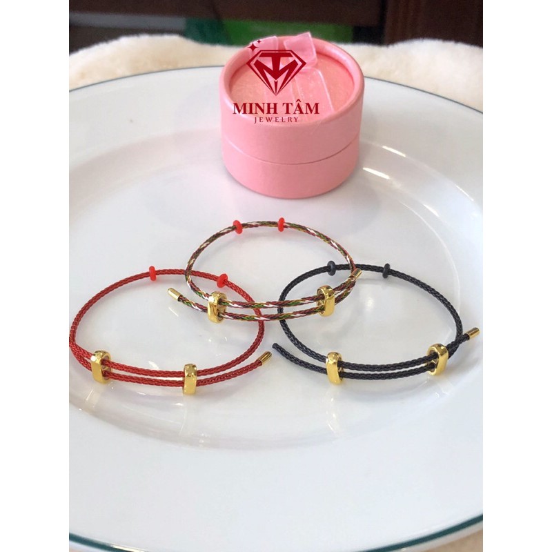 Vòng tay dây cước Chow đeo chảm,Vòng dây cước kim loại đeo charm-Minh Tâm Jewelry