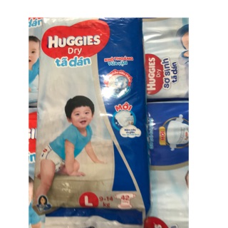 Tả dán huggies size L42 miếng cho bé 9 đến 14 kg