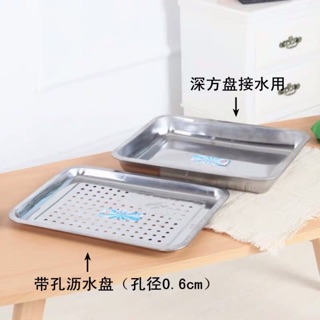 Khay inox đựng cốc 2 ngăn #ảnhthật #Hanadinhh