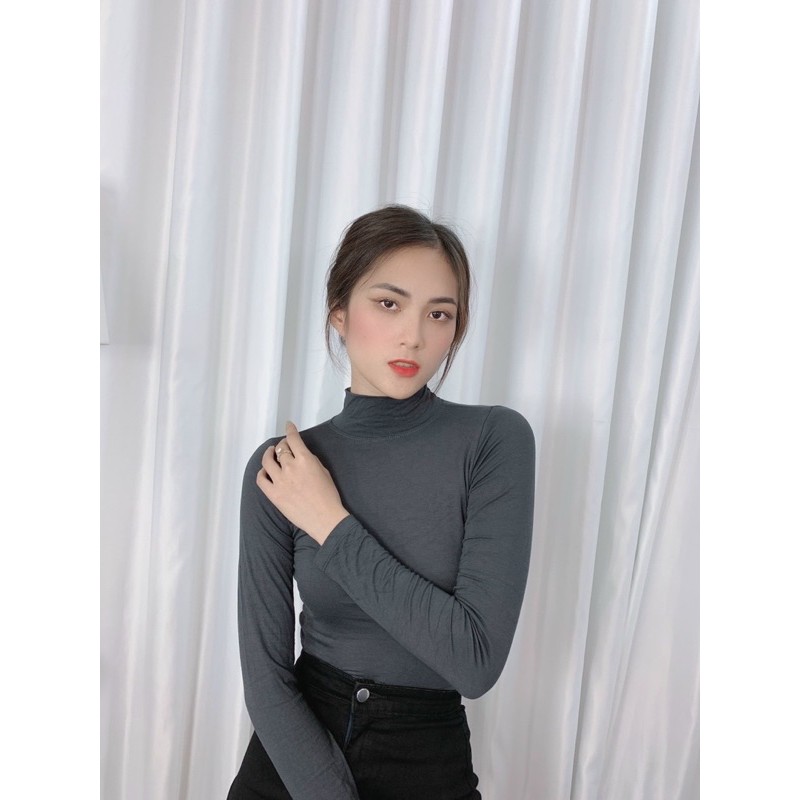 [Ảnh Thật] Áo Thun Cổ Lọ Ôm Body Dài Tay | BigBuy360 - bigbuy360.vn