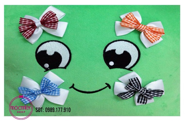 Cột tóc, kẹp tóc ruy băng handmade cho bé