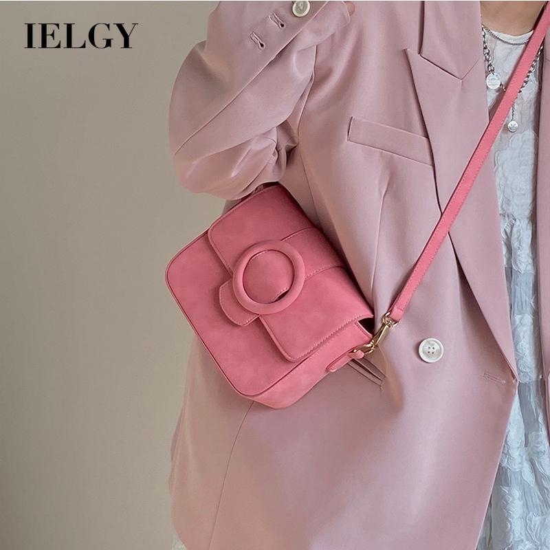 IELGY Túi Đeo Chéo Vai Hình Vuông Nhỏ Màu Hồng Hoa Anh Đào Macaron Trái Tim Cho Nữ