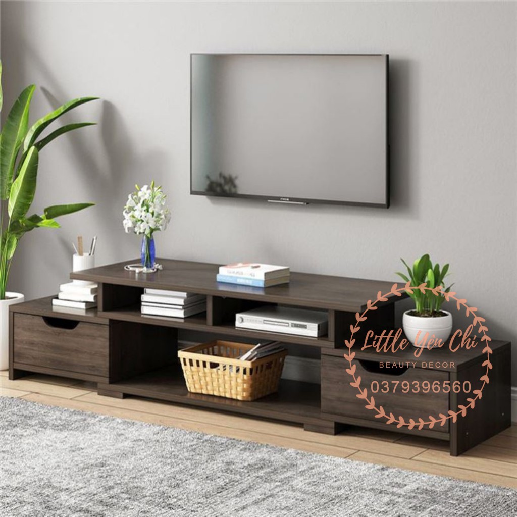 Kệ tivi 2 cửa trơn (90-120)*26*32cm, gỗ MDF tráng melanin kháng nước (Màu đen)