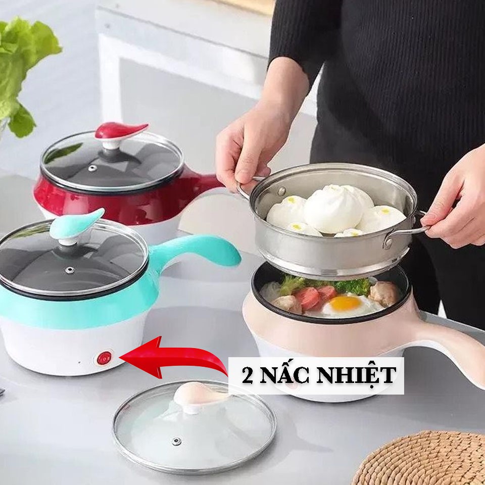 [FREESHIP❤️] NỒI LẨU MINI ĐIỆN ĐA NĂNG KÈM HẤP, RÁN,CHIÊN