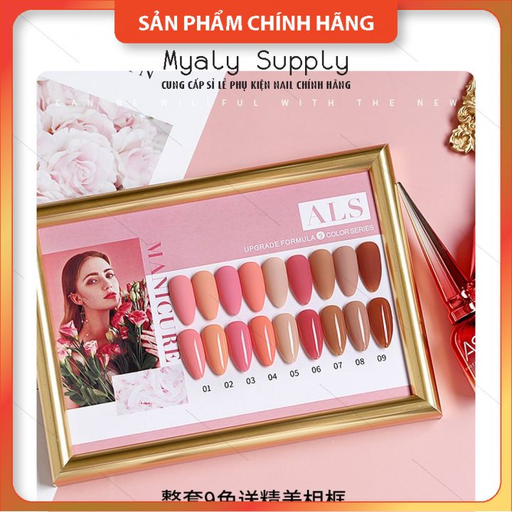 Set Sơn AS Chai Đỏ Nắp Nhọn 9 Chai Cao Cấp ALS SP000336