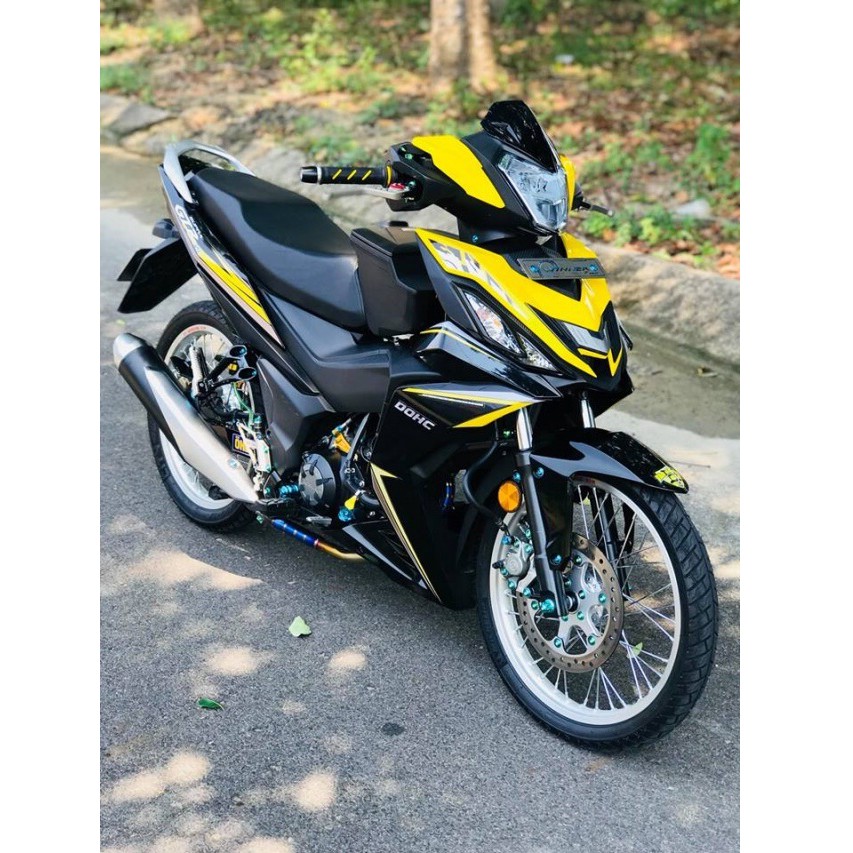 Tem trùm winner 150 vàng đen, độ team decal xe dán phủ dàn áo đẹp