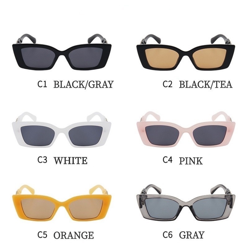 Kính Mát Mắt Mèo Gọng Kim Loại Thời Trang Retro