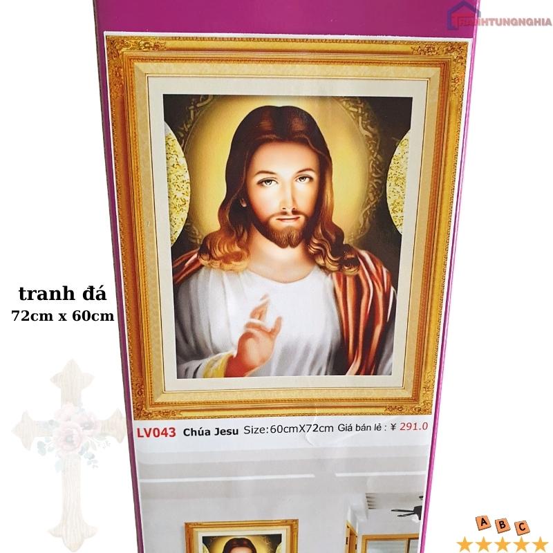 Tranh đính đá, tranh thêu chữ thập chúa jesu