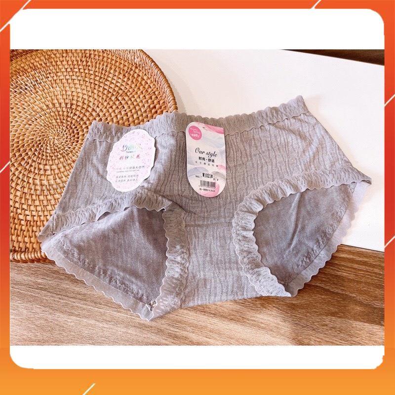 Quần lót nữ cotton thô kháng khuẩn mềm mại thoáng mát cạp viền ren Q2292