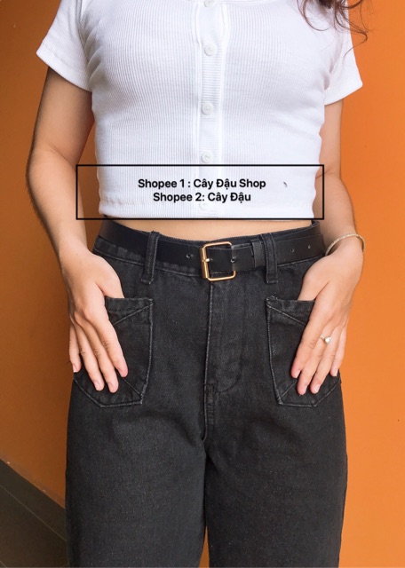 Quần culottes jeans ống suông (Sẵn đen L)