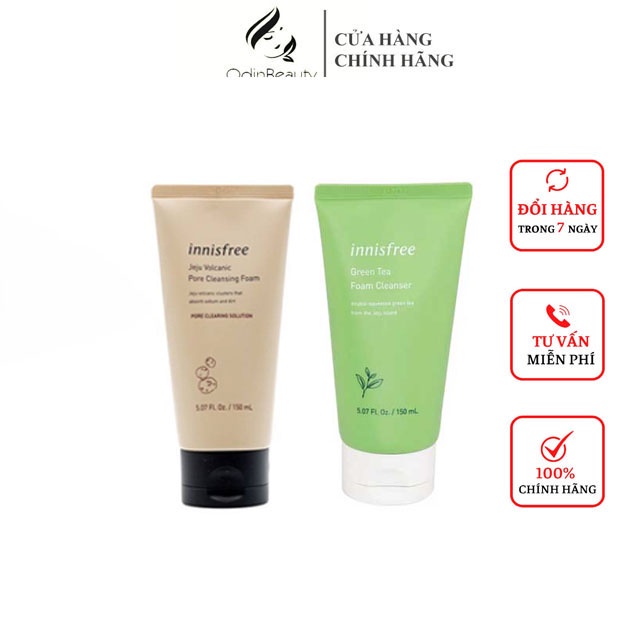 Sữa rửa mặt Innisfree Green Tea Foam Cleanser 🌸 Freeship 🌸 sữa rửa mặt Không Gây Khô Da 150ml