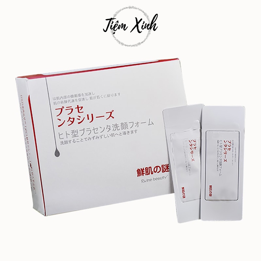 Ủ trắng da mặt 2in1 Placenta Extract Nhật Bản mặt nạ nhau thai trắng da set 2 gói