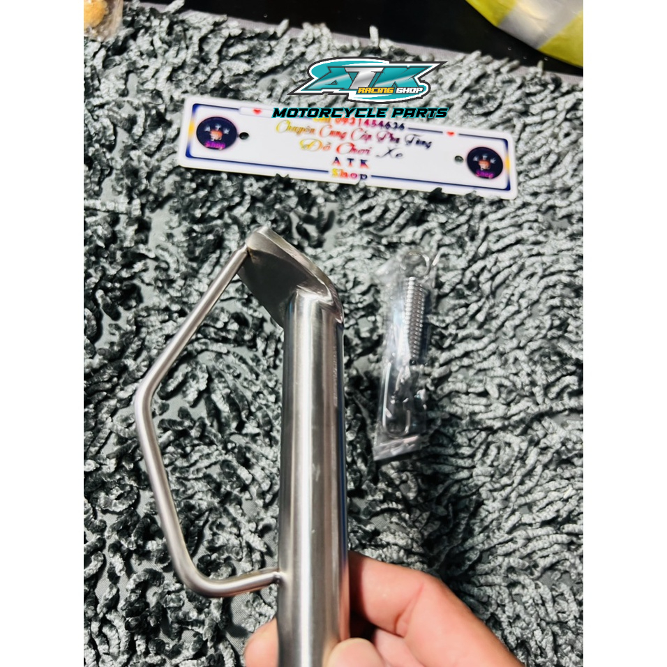 Chân chống nghiêng inox 304 đặt nguyên khối  dành cho xe Vario click  tặng kèm lò xo thép xiken