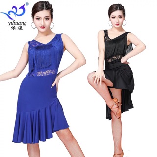 Đầm thun ren tua khiêu vũ Latinh
