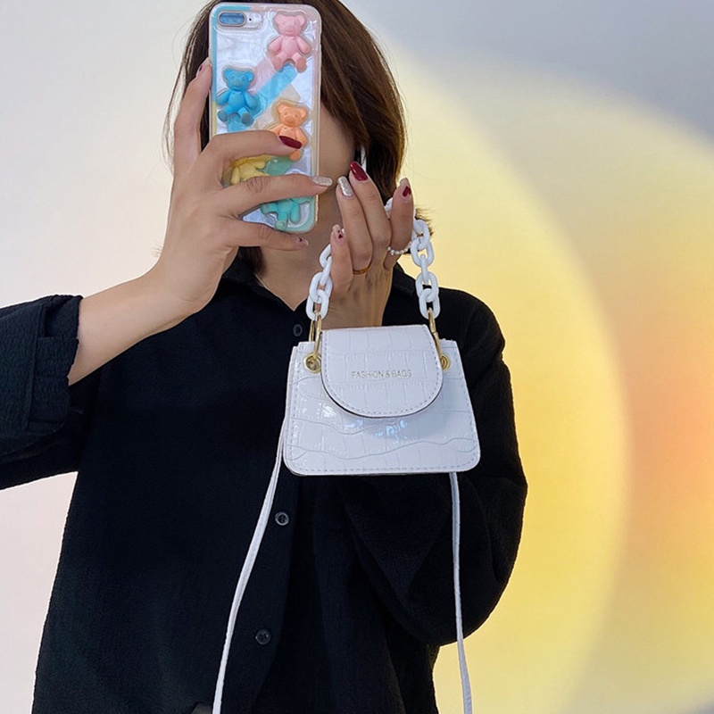 Túi đeo chéo vai IELGY dây xích dày dặn hợp thời trang cho nữ