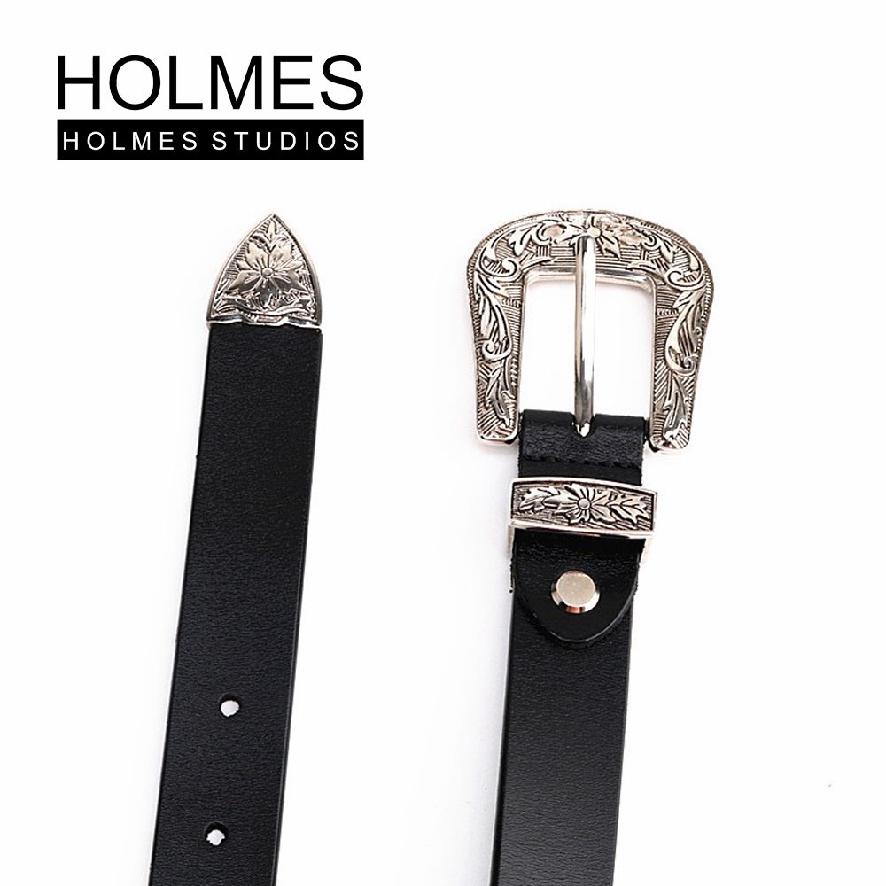 Thắt Lưng Nam Chrome Heart Holmes Dây Nịt Da Cao Cấp Bản Nhỏ Màu Đen Cá Tính