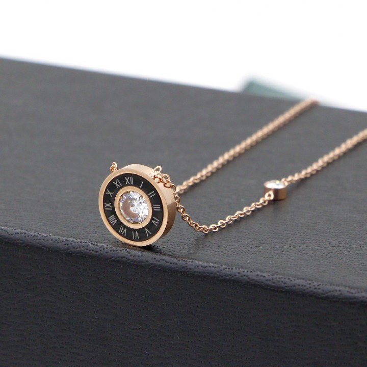 Dây Chuyền Khoen Tròn Titan Không Đen TT 1828