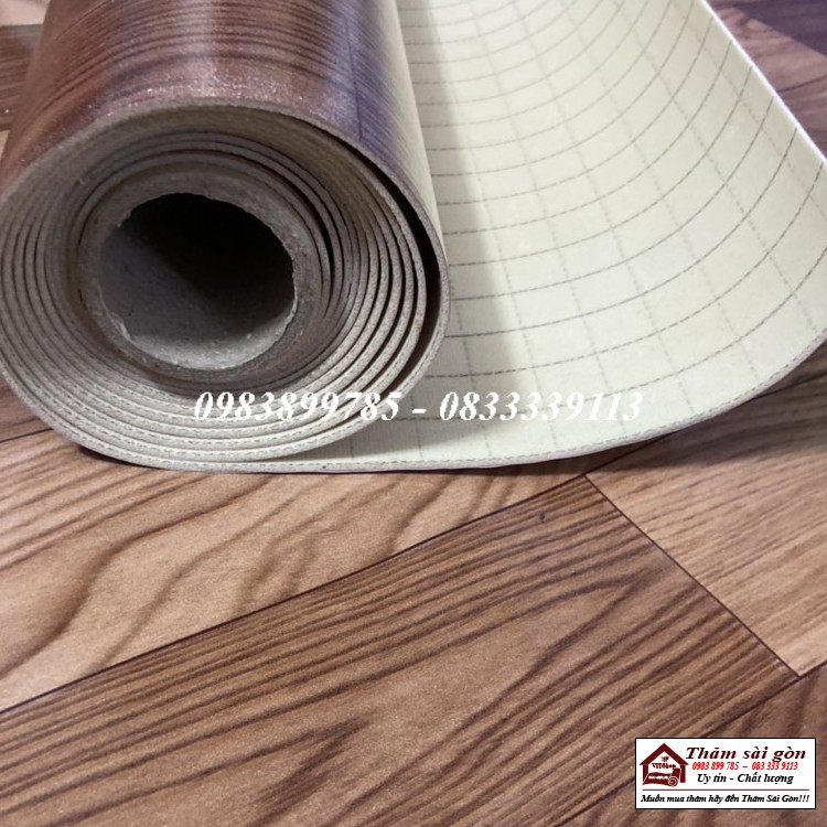 Thảm nhựa ( SIMILI ) trải sàn vân gỗ loại dày 2mm