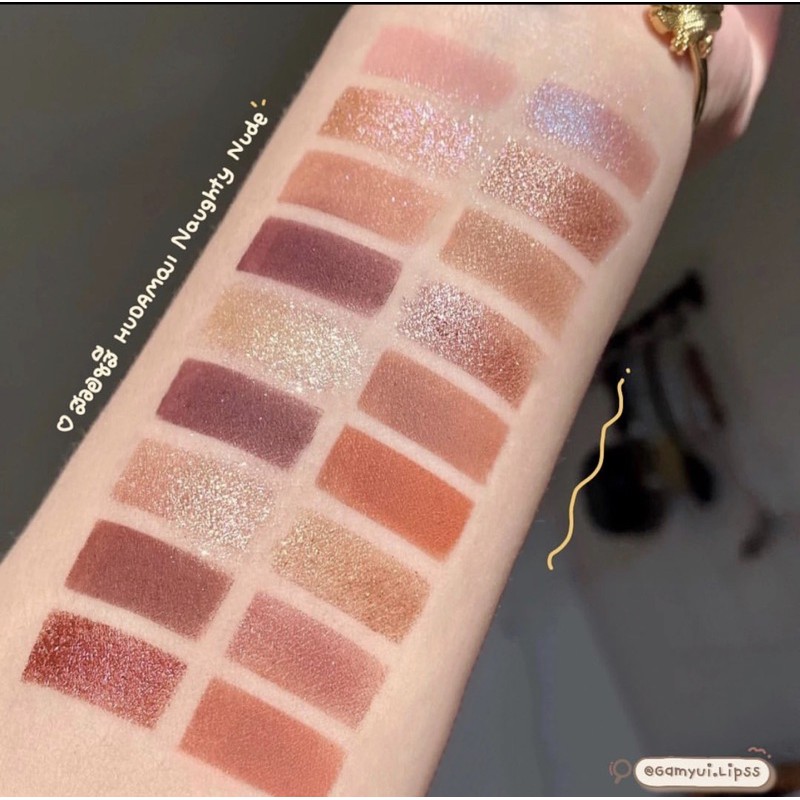 Phấn mắt HUDA BEAUTY Bản Dupe Naughty Nude Eyeshadow Palette - chumia