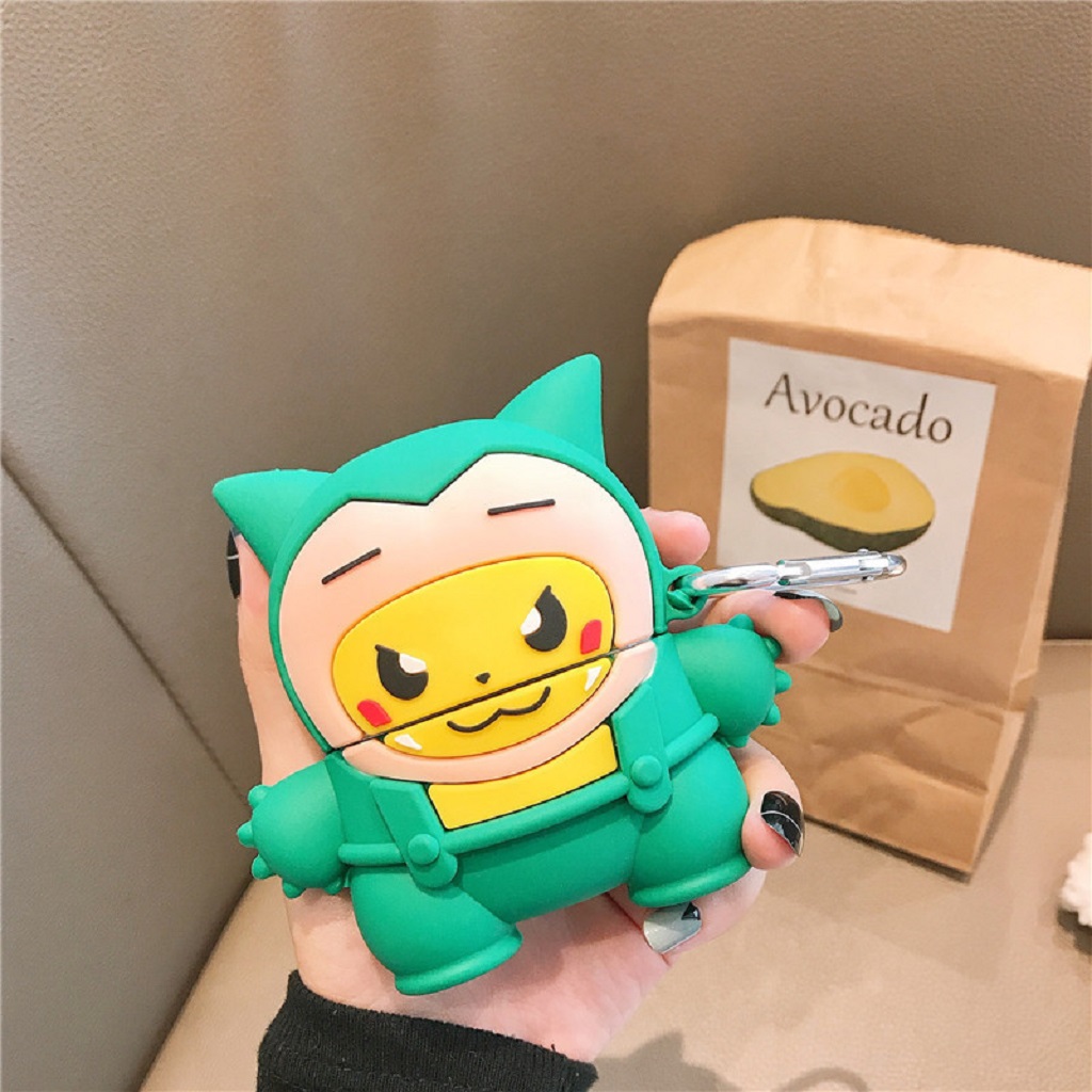 VỎ BỌC AIRPODS POKEMON XANH Case Tai Nghe Không Dây Airpods 1/ 2/ i12/ Pro