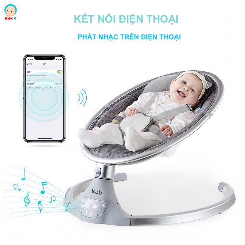 Nôi cho bé, nôi điện tự động KUB chính hãng, êm ái, tự nhiên cho bé giấc ngủ sâu Shop Babe K