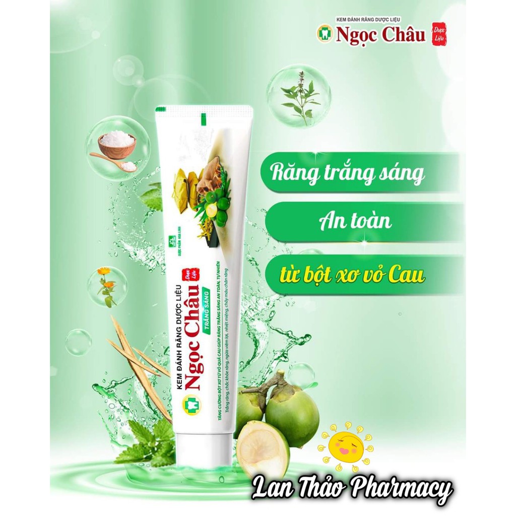 NGỌC CHÂU 100G KEM ĐÁNH RĂNG THẢO DƯỢC GIÚP RĂNG TRẮNG SÁNG GIÁ TỐT