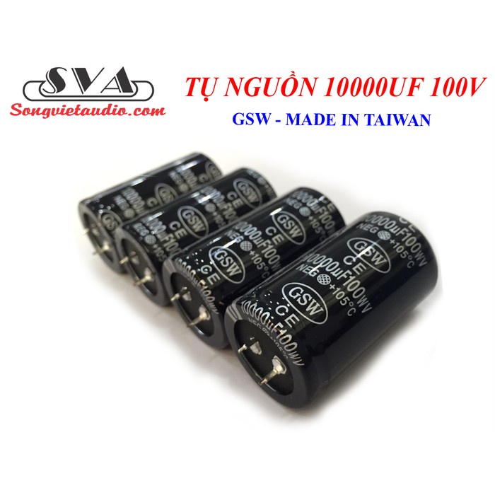 TỤ 100V 10000uF  TAIWAN MỚI GSW - 1 TỤ