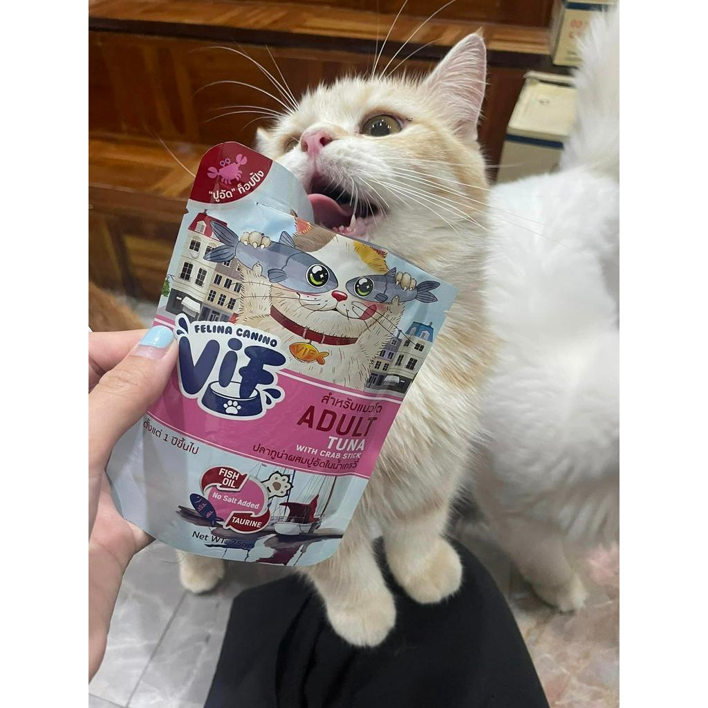 Pate Thái Lan Pate cho mèo VIF FELINA CANINO 75gr - Thức ăn ướt cho mèo nền gravy