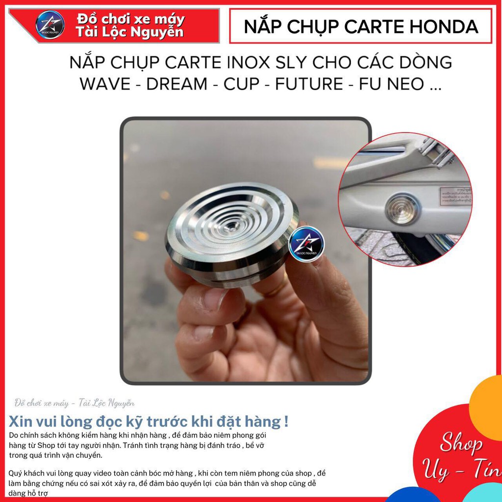 NẮP CHỤP CARTE INOX SALAYA CHO WAVE DREAM FUTURE FUNEO