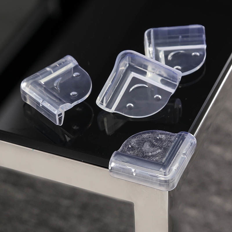 Set 4 Nút bịt góc bàn SILICON cao cấp - an toàn cho bé[ tặng kèm miếng dán 3M]