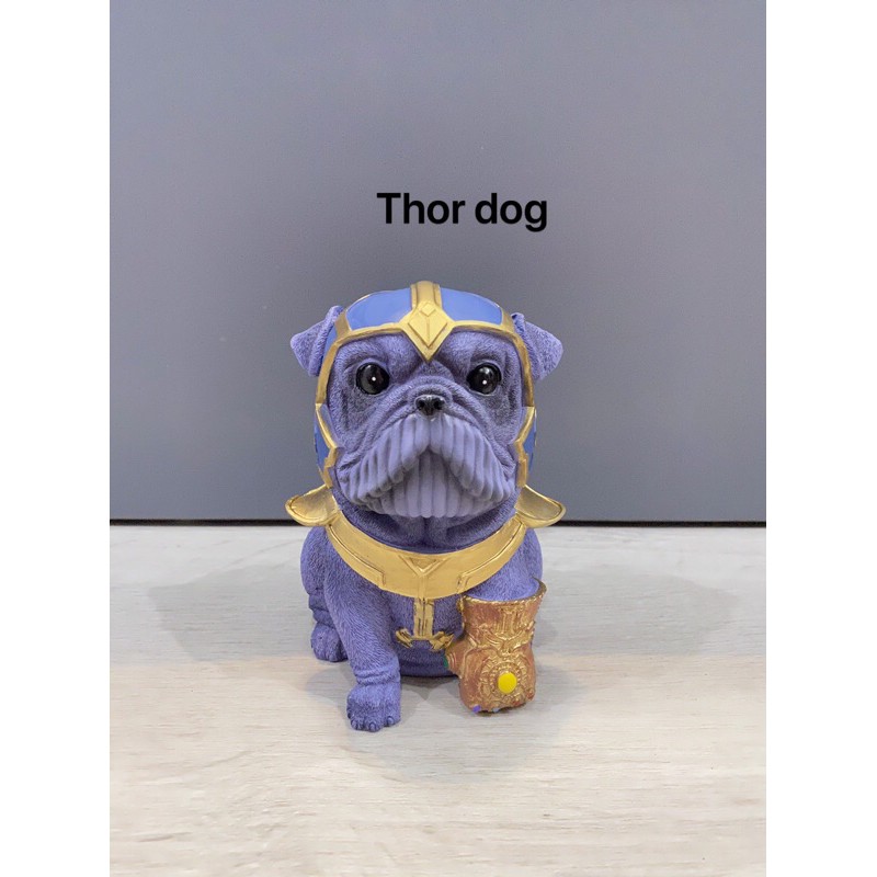 Bộ Mô Hình Tượng Cún Siêu Anh Hùng ( 4 Chú Chó,Cún Con Siêu Anh Hùng, Chó ThaNos,Captain,Thor Dog)Cực Dễ Thương Ảnh Thật