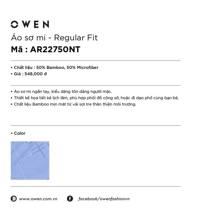 OWEN - Áo sơ mi dài tay Owen Regular fit chất sợi tre kẻ ca rô đen xám 23217 | BigBuy360 - bigbuy360.vn
