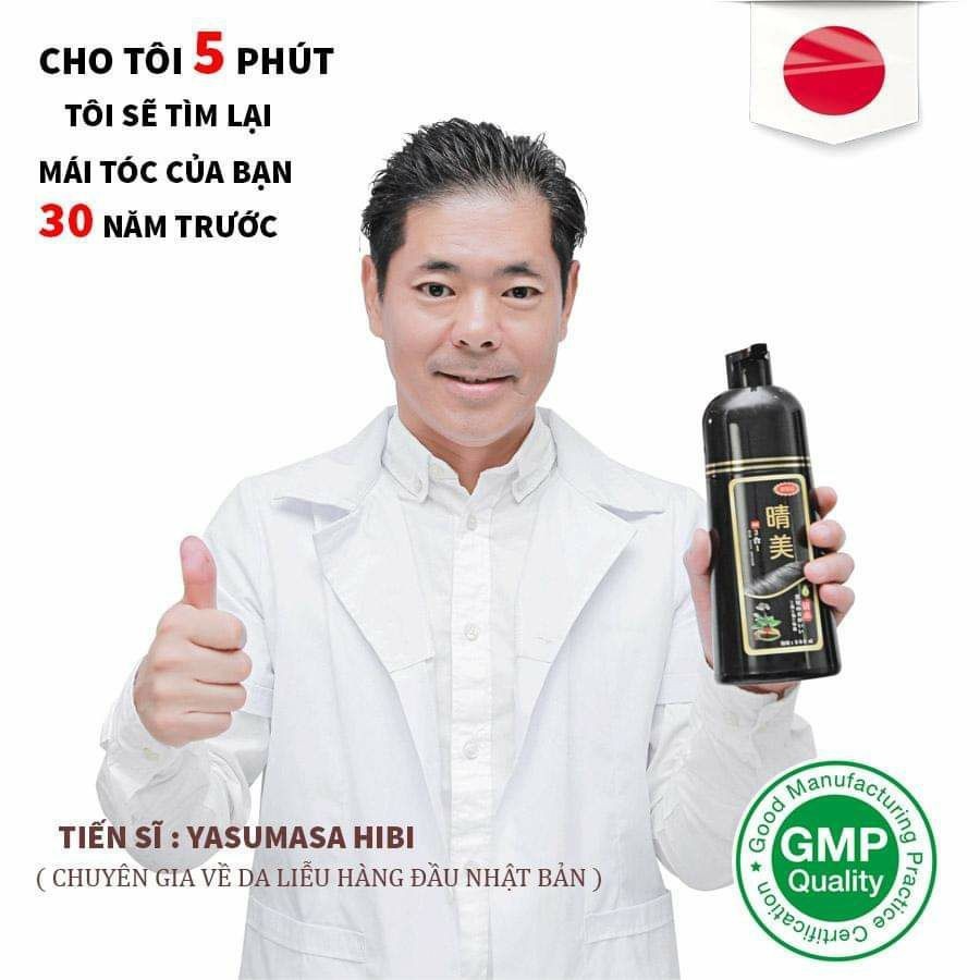 (Hàng Mới Về) KOMI - DẦU GỘI PHỦ BẠC ĐEN TÓC - CHÍNH HÃNG NHẬT BẢN - 500ML