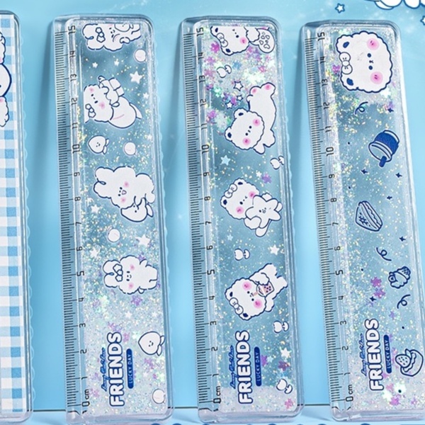 Thước Kẻ Cát Chảy Gấu Thỏ MaiHe Độc Lạ - Thước 15cm