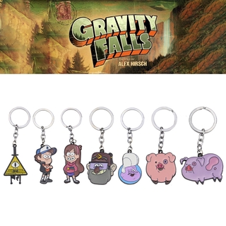 Móc Khóa Hình Chú Heo Lắc Mắt Tam Giác Hoạt Hình Gravity Falls Grotesque Town