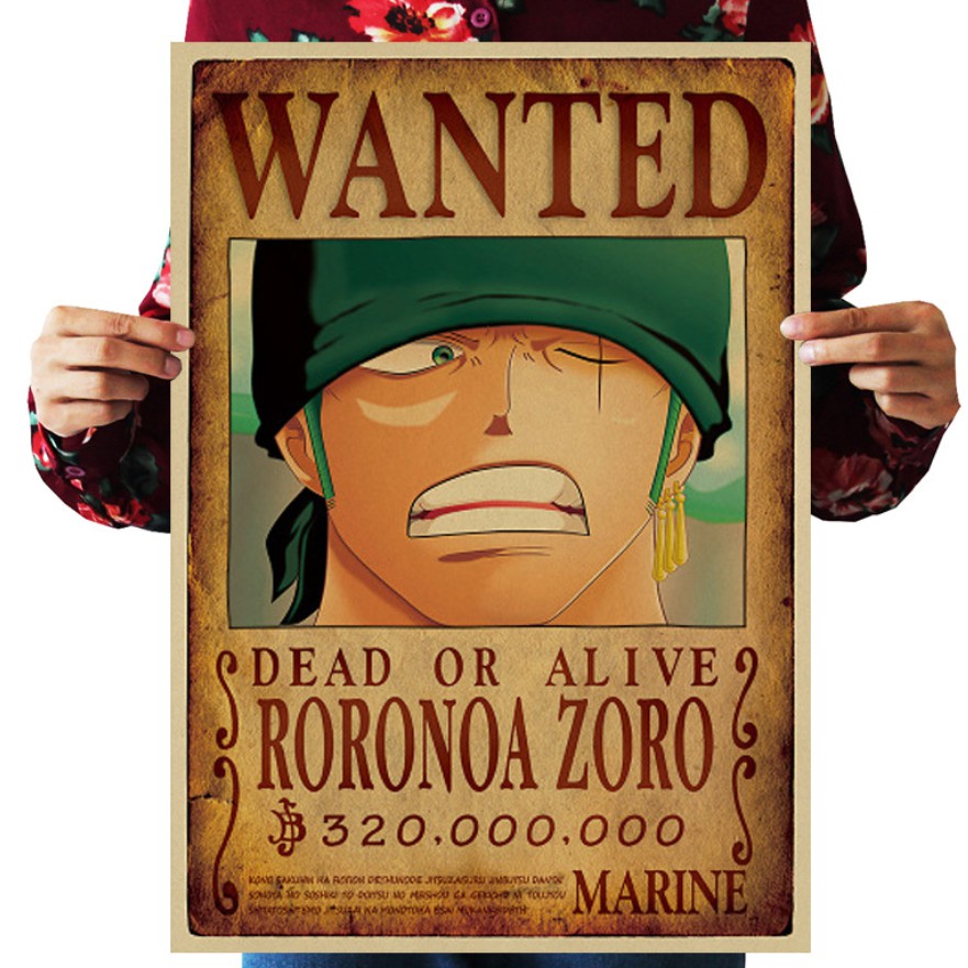 Poster truy nã Roronoa Zoro (Timeskip) - One Piece