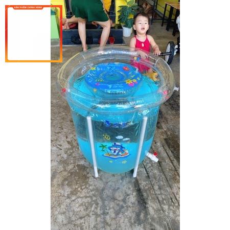 Bể bơi thành cao Doctor Dolphin loại 1 kích thước 80x80cm tặng kèm phao cổ, bơm tay, miếng vá. hàng full box loại 1.