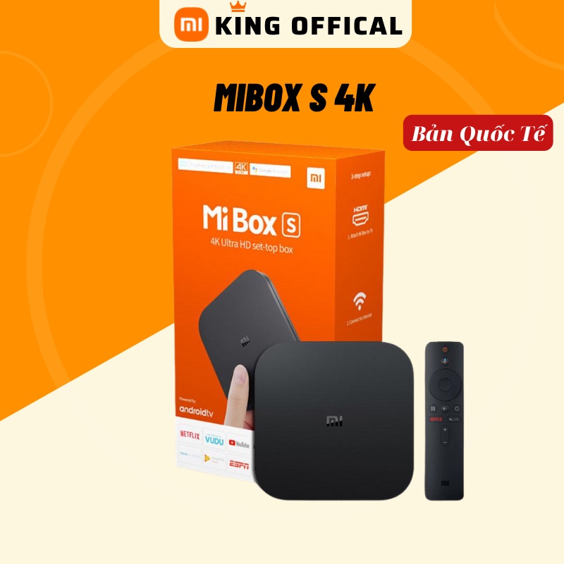 Xiaomi MiBox S 4K Android TV Global Quốc Tế Chính Hãng