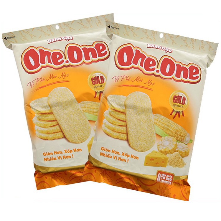 Bánh Gạo One-One Gold Vị Phô Mai Ngô Gói 118g