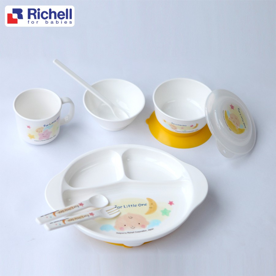 Bộ 9 Món Ăn Dặm Cho Bé LO RICHELL Chất Liệu Nhựa Và SiliCon Cao Cấp, An Toàn, Bền Nhẹ RC53151