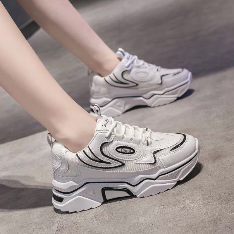 Giày thể thao nữ phong cách Hàn Quốc độn đế | BigBuy360 - bigbuy360.vn