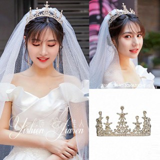 Vương miện đính đá cao cấp, phụ kiện cưới cho cô dâu