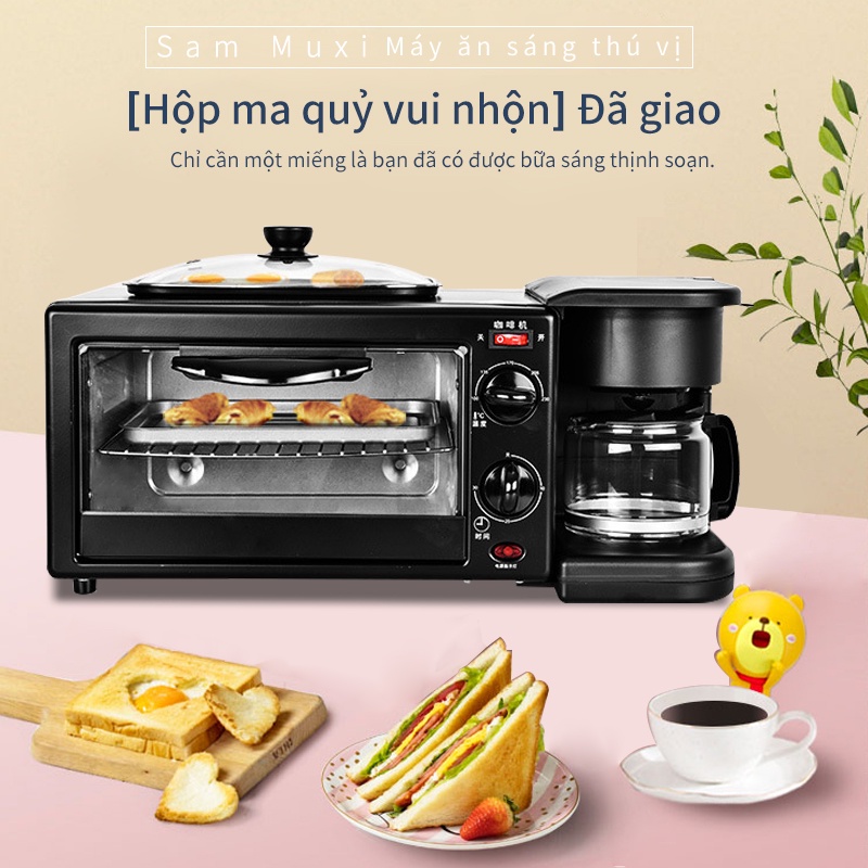 Máy ăn sáng bánh mì sandwich tại nhà đa chức năng máy nướng bánh mì ba trong một ký túc xá net dành cho người7 nổi tiếng