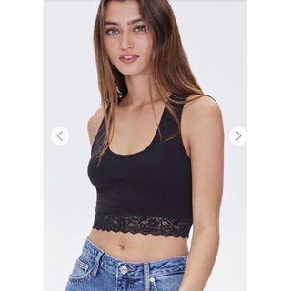 Áo croptop ba lỗ phối ren