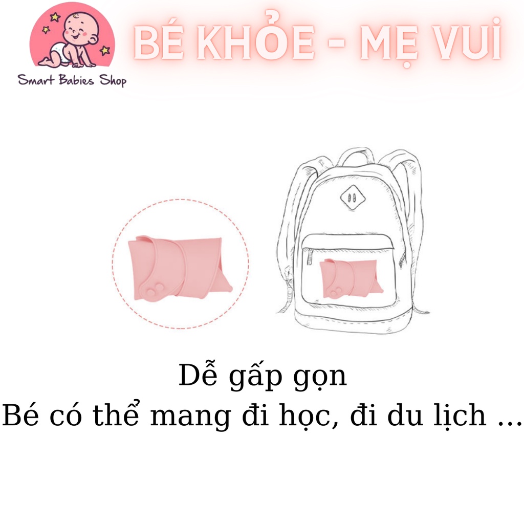 Yếm máng ăn dặm Silicone