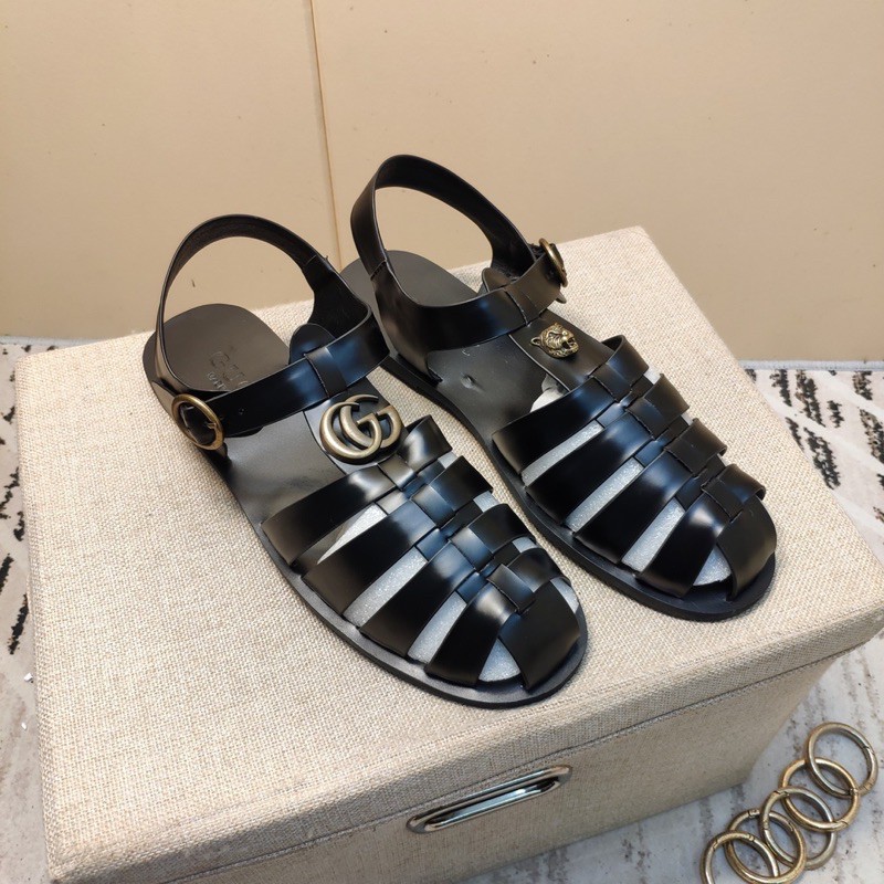 Sandal rọ cho nam Gucci GC da thật cao cấp