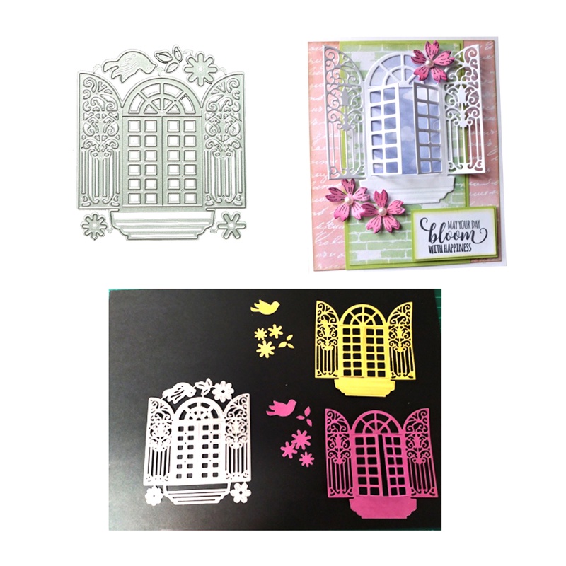 QQ Khuôn Cắt Giấy Kim Loại Hình Cửa Sổ Độc Đáo